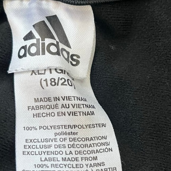 Adidas Boy's Iconic Tiricot Black Full Zip Jacket Size XL (18/20) Style AP5497 - Picture 9 of 9